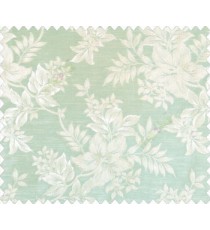 Traditional floral design Beige Gold flowers on Aqua blue green base main curtain
